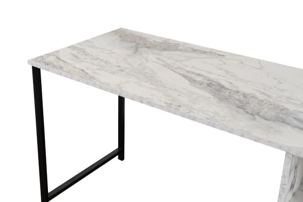Study Desk Twin Study Desk - Freesia Marble, Black