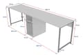 Miniatyrbild 9 av 9: Study Desk Twin Study Desk - Freesia Marble, Black