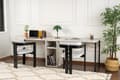Miniatyrbild 2 av 9: Study Desk Twin Study Desk - Freesia Marble, Black