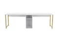 Miniatyrbild 4 av 9: Study Desk Twin Study Desk - Vit, Guld