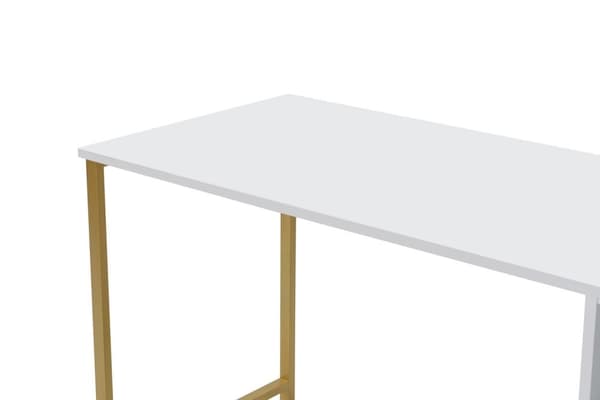 Study Desk Twin Study Desk - Vit, Guld