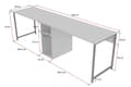 Miniatyrbild 9 av 9: Study Desk Twin Study Desk - Vit, Guld