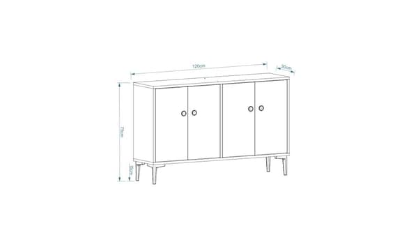 TV stativ Cria - Hvid