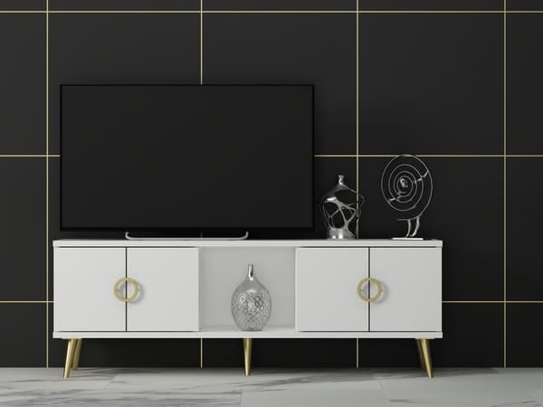TV-stativ Cey - Hvit