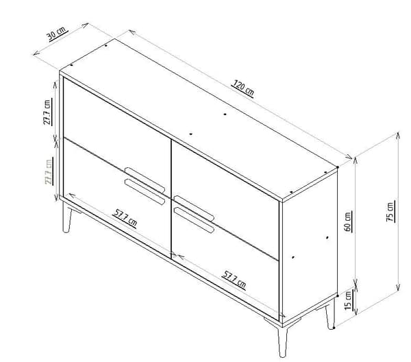 TV-stativ Ctn - Hvit
