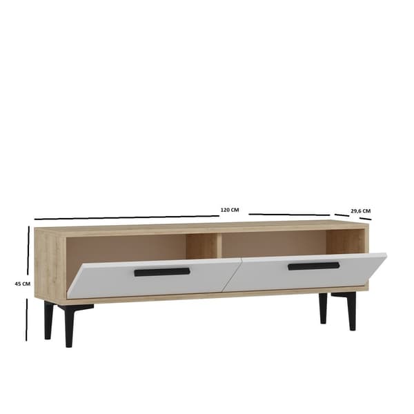 TV stativ Leni - Safir eg, hvid
