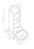 Miniatyrbilde 5 av 5: Bokhylle Dawn - Antrasitt, Hvit