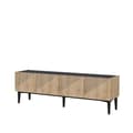 Miniatyrbilde 6 av 7: TV-stativ Draw - Safir eik, svart marmor