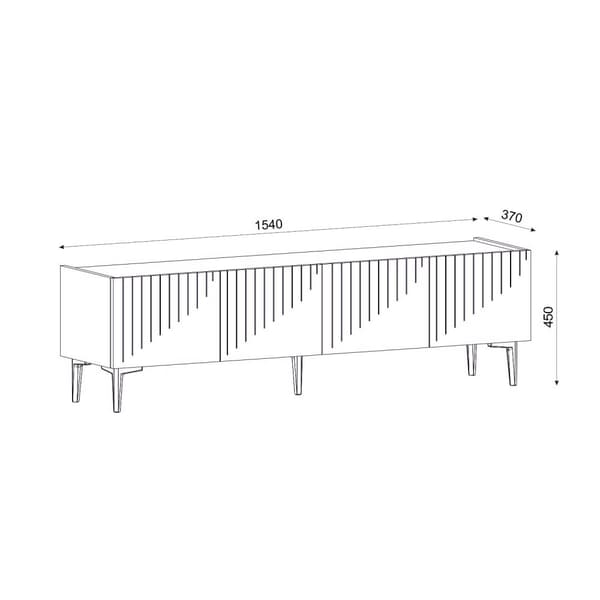 TV-stativ Draw - Safir eik, svart marmor