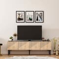 Miniatyrbilde 1 av 7: TV-stativ Draw - Safir eik, svart marmor