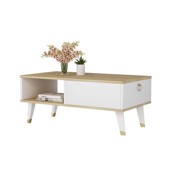 Sofabord Delux - Safir, Hvid