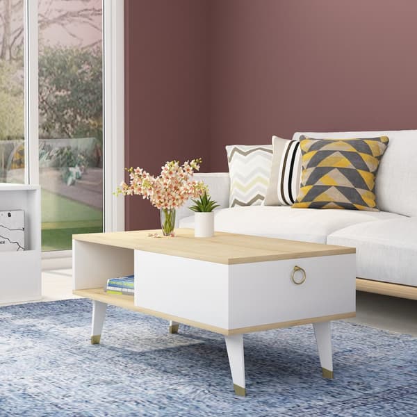 Sofabord Delux - Safir, Hvid