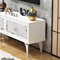 Miniatyrbilde 5 av 7: TV-stativ Arel - Hvit, Sølv