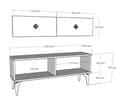 Miniatyrbilde 7 av 7: TV-stativ Arel - Hvit, Sølv