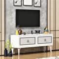 Miniatyrbilde 2 av 7: TV-stativ Arel - Hvit, Sølv