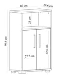 Miniatyrbilde 5 av 5: Multi Purpose Cabinet Moon - Safir Eik, Hvit