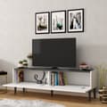 Miniatyrbilde 4 av 7: TV-stativ Draw - Hvit, svart marmor