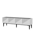 Miniatyrbilde 6 av 7: TV-stativ Draw - Hvit, svart marmor