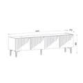Miniatyrbilde 7 av 7: TV-stativ Draw - Hvit, svart marmor
