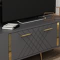 Miniatyrbild 3 av 6: TV-bänk Detas - antracit, guld