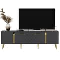 Miniatyrbild 4 av 6: TV-bänk Detas - antracit, guld