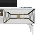 Miniatyrbilde 3 av 7: TV-stativ Yumedi - Hvit, Gull