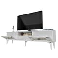 Miniatyrbilde 5 av 7: TV-stativ Yumedi - Hvit, Gull
