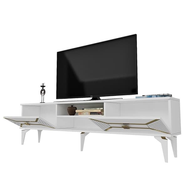 TV-stativ Yumedi - Hvit, Gull