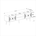 Miniatyrbilde 7 av 7: TV-stativ Yumedi - Hvit, Gull