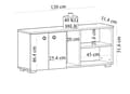 Miniatyrbillede 5 af 6: Skoskab Sarandon - Antracit, Hvid