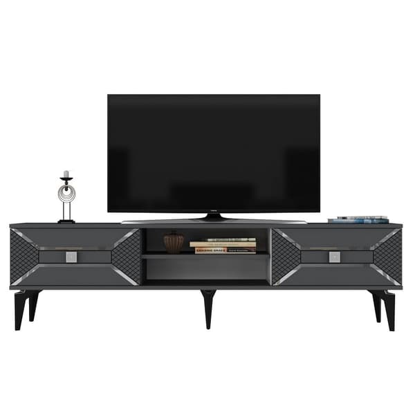 TV-bänk Yumedi - Antracit, Silver