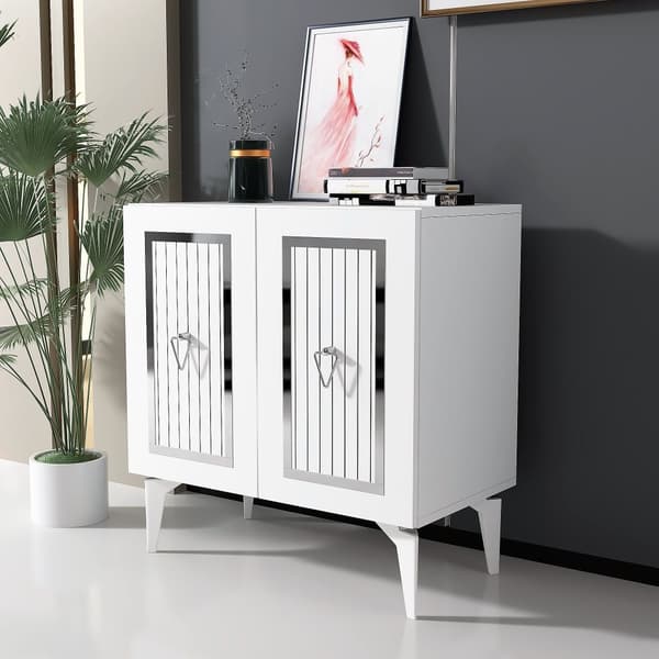Konsoll Capri - Hvit, Sølv