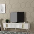 Miniatyrbild 1 av 5: TV-bänk Asel - Vit, Guld