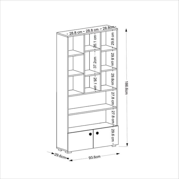 Bokhylle Penguen - Sapphire Oak