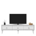 Miniatyrbilde 4 av 8: TV-stativ Ponny - Hvit, Sølv