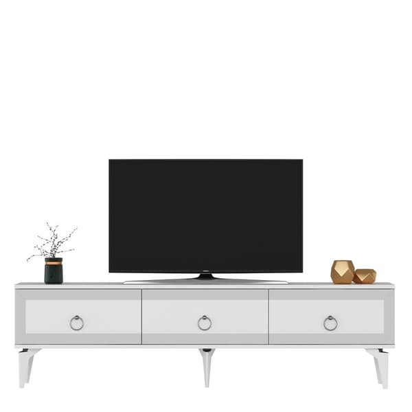 TV-stativ Ponny - Hvit, Sølv