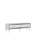 Miniatyrbilde 7 av 8: TV-stativ Ponny - Hvit, Sølv