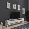 Miniatyrbilde 2 av 8: TV-stativ Ponny - Hvit, Sølv