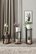 Miniatyrbilde 2 av 3: Plantestativ i tre Blomsterskrivebord Square - Valnøtt