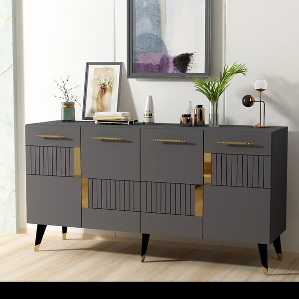 Console Moda - Antrasitt, Gull