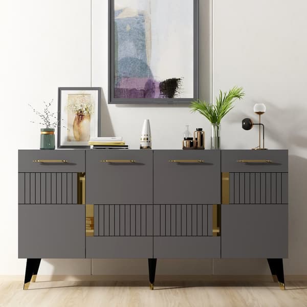 Console Moda - Antrasitt, Gull
