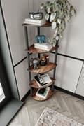 Pikkukuva 1 / 2: Kirjahylly Kirjahylly 5 Corner - pähkinä
