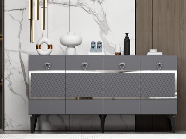 Konsol Ipek - Antracit, Silver