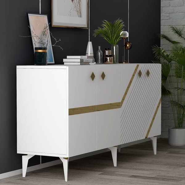 Konsoll Iris - Hvit, Gull
