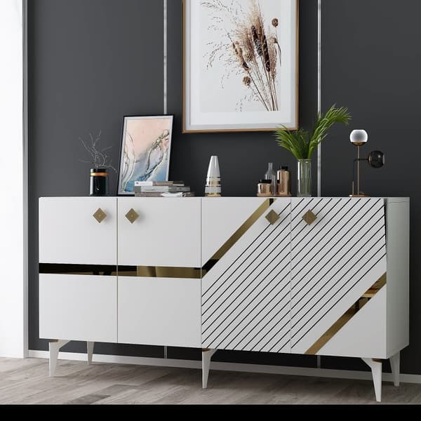Konsoll Iris - Hvit, Gull
