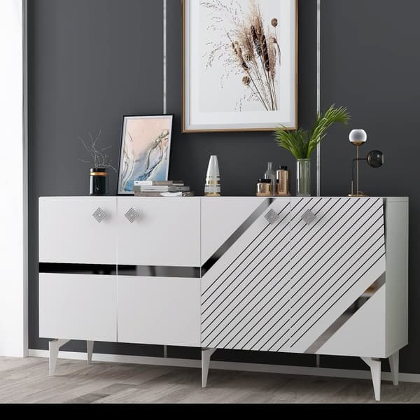Konsoll Iris - Hvit, Sølv