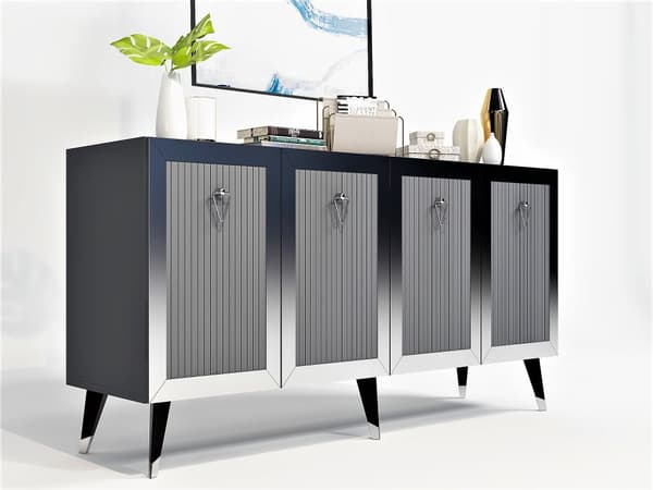 Konsol bar - antracit, sølv