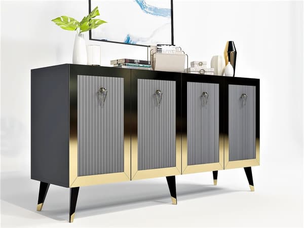 Console Bare - antracit, guld