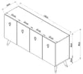 Miniatyrbild 8 av 8: Console Bare - antracit, guld
