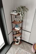Miniatyrbilde 2 av 2: Bokhylle Bokhylle 6 Hjørne - Valnøtt